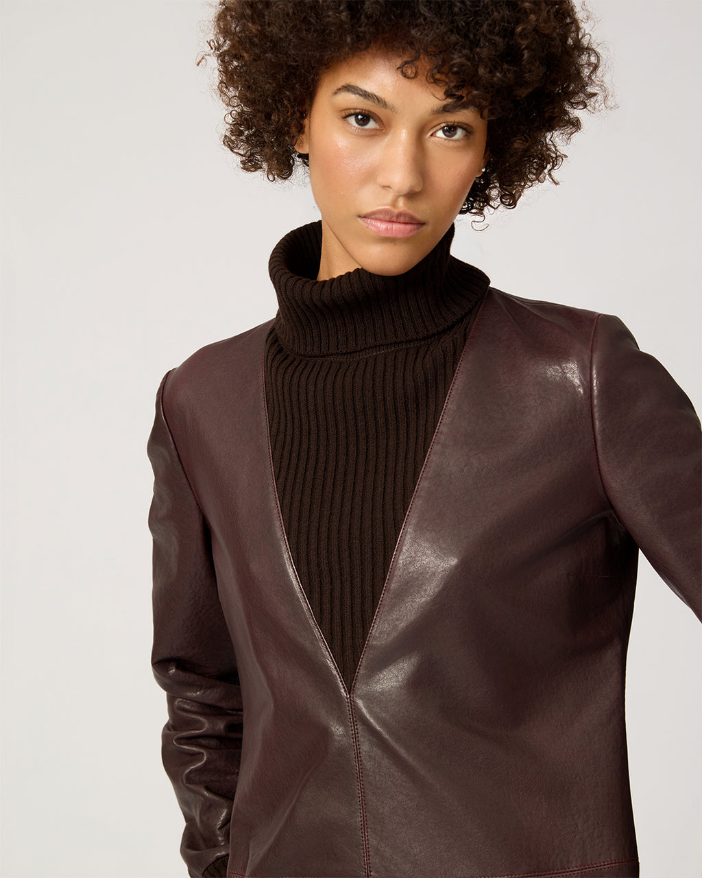 Claude Dress In Leather, Chocolate