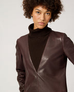Claude Dress In Leather, Chocolate