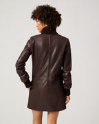 Claude Dress In Leather, Chocolate