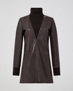 Claude Dress In Leather, Chocolate