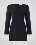 Odette Dress In Stretch Double Gabardine, Black
