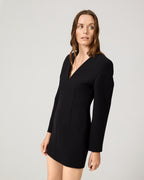 Odette Dress In Stretch Double Gabardine, Black