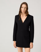 Odette Dress In Stretch Double Gabardine, Black