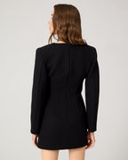 Odette Dress In Stretch Double Gabardine, Black