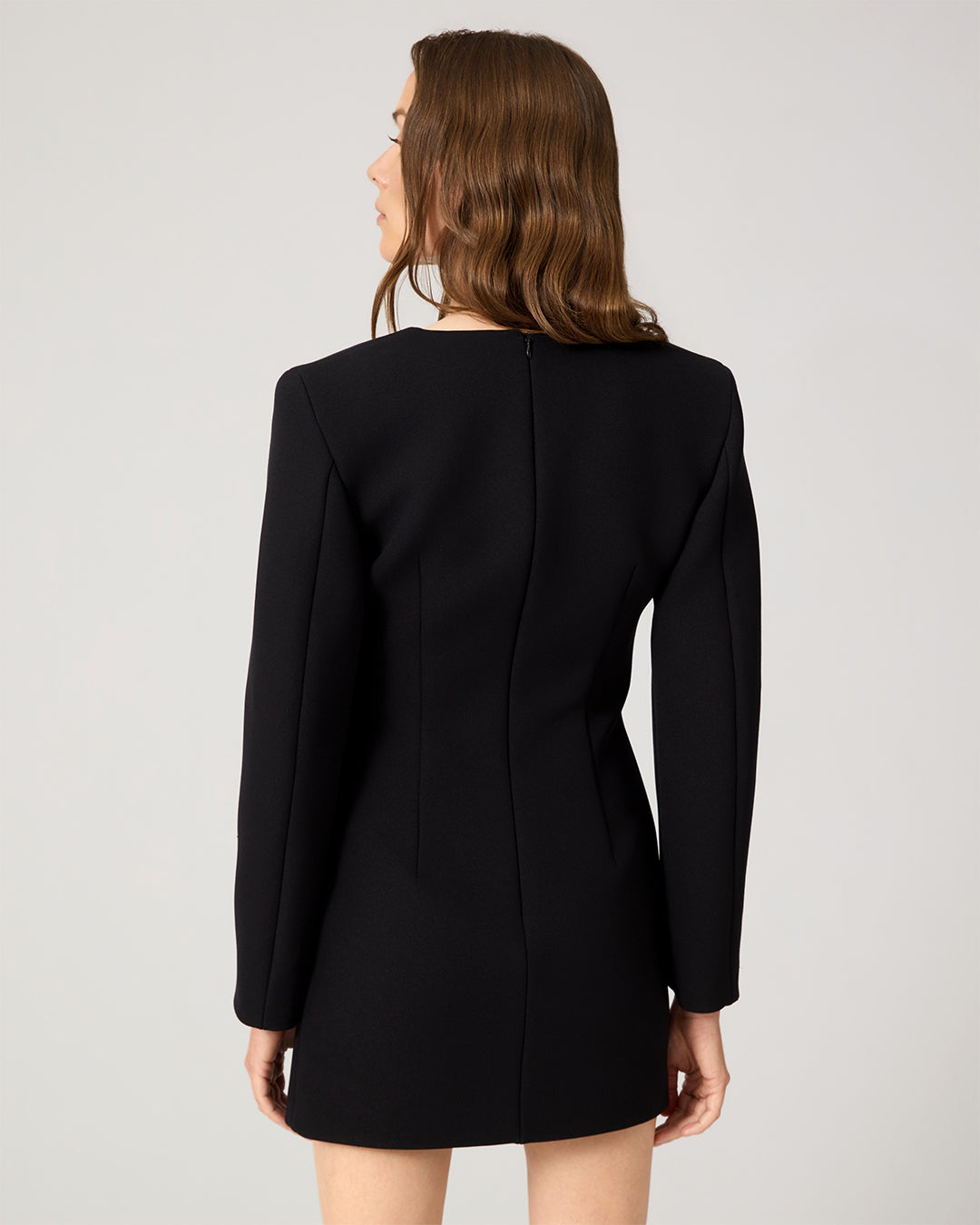 Odette Dress In Stretch Double Gabardine, Black
