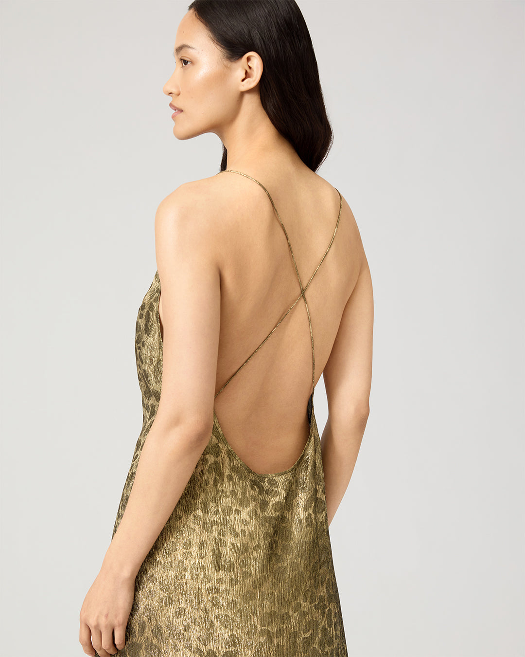 Elly Dress In Silk, Gold