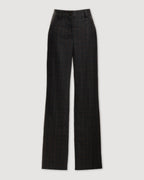 Dark grey plaid Avery trousers in suiting fabric, featuring a tailored fit and stylish design for sophisticated looks.