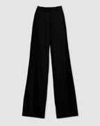 Taylor Trouser in Silk, Black - Veronica De Piante