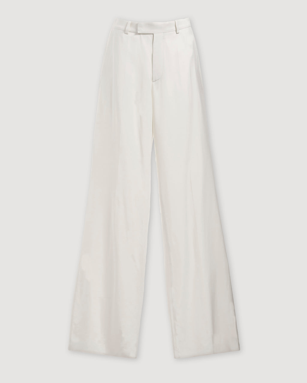 Taylor Trouser in Silk, Off-White - Veronica De Piante