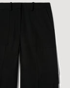 Veronica De Piante Etta Trouser in Grain de Poudre Wool, black bottoms with tailored fit and classic style.