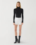 Luisa Short in Stretch Viscose Crepe, Off-White - Veronica De Piante