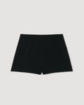 Black Luisa Short packshot tailored stretch viscose crepe women's shorts with a clean waist