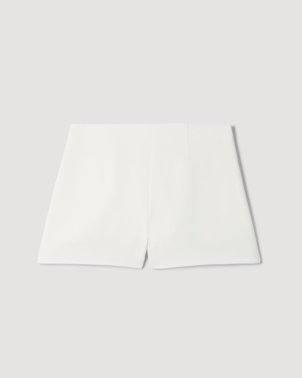 Luisa Short in Stretch Viscose Crepe, Off-White - Veronica De Piante
