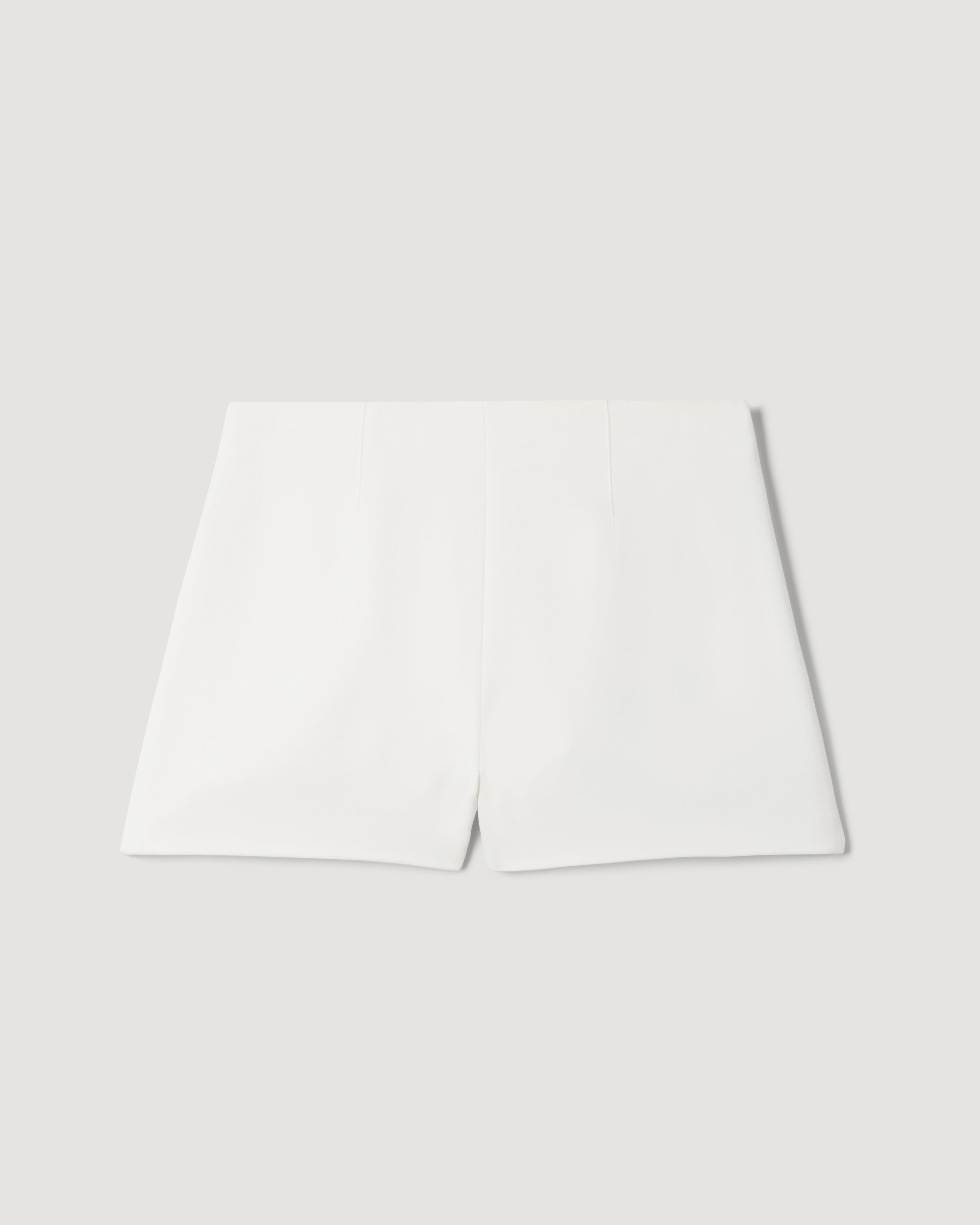 Luisa Short in Stretch Viscose Crepe, Off-White - Veronica De Piante