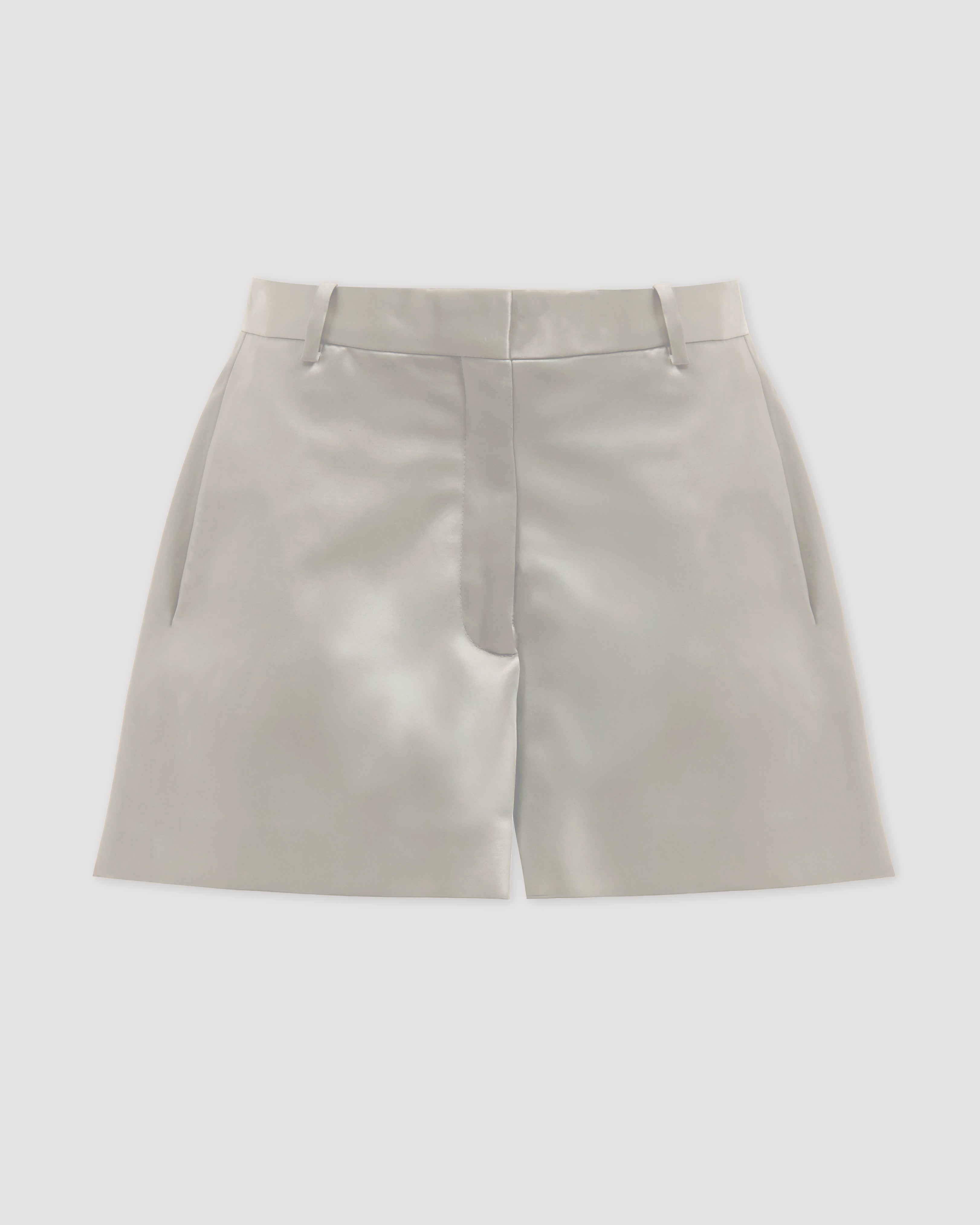 Belle Shorts in Technical Cotton, Oyster - Veronica De Piante