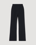 Naya Trouser black stretch viscose crepe straight-leg high-waist pants, refined seam detailing, concealed side zip packshot