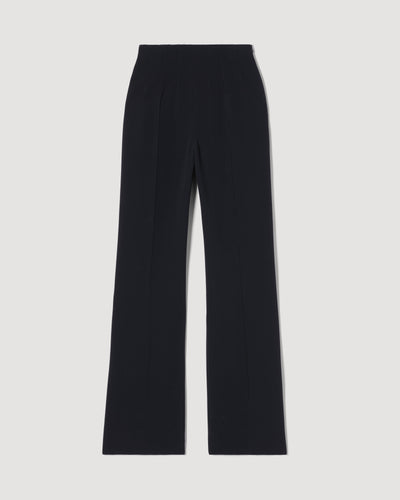 Naya Trouser black stretch viscose crepe straight-leg high-waist pants, refined seam detailing, concealed side zip packshot