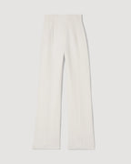 Off-white Naya trouser in stretch viscose crepe, featuring a sleek design and comfortable fit, displayed on a neutral background.