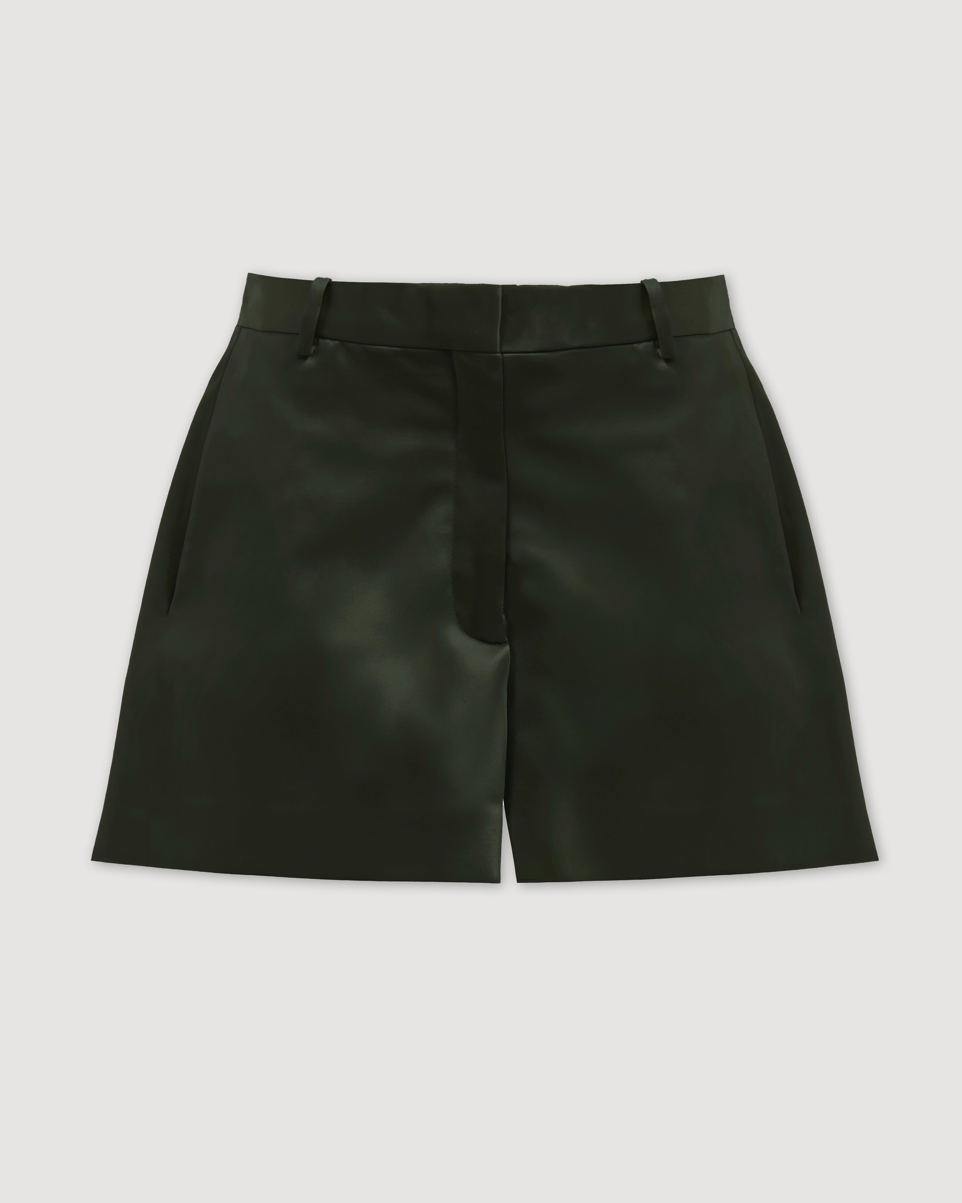 Belle Shorts in Technical Cotton, Olive - Veronica De Piante