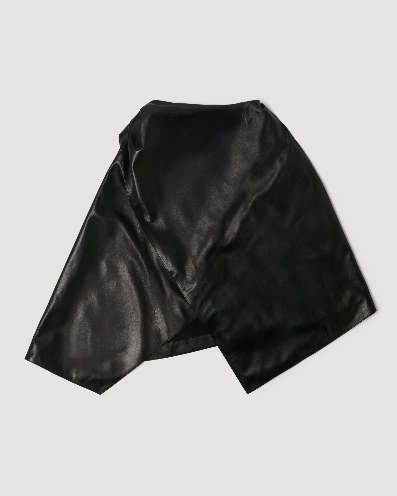 Keeva Cape in Lightweight Nappa Leather, Black