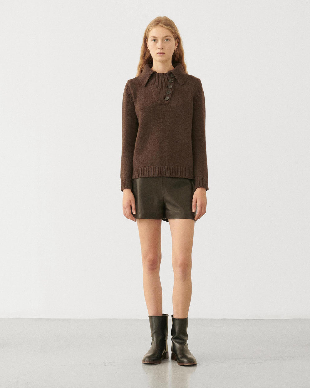 Ana Sweater in Cashmere, Chocolate