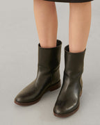 Margaux Ankle Boots in Leather, Black - Veronica De Piante
