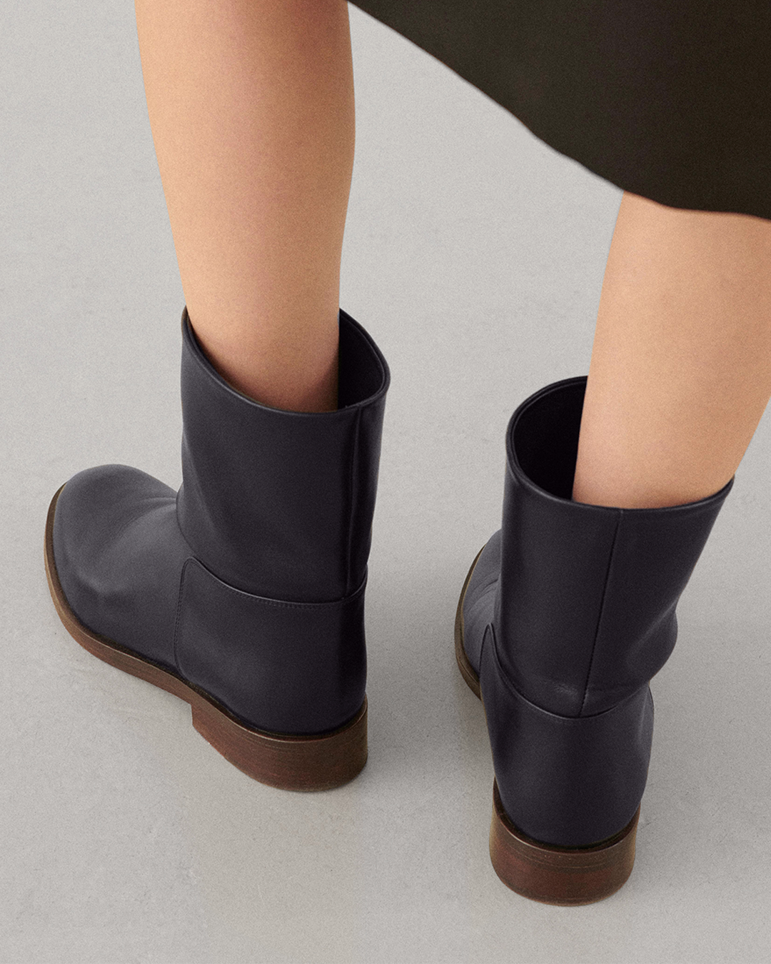 Margaux Ankle Boots in Leather, Black