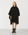 Francis Poncho in Wool and Cashmere, Black