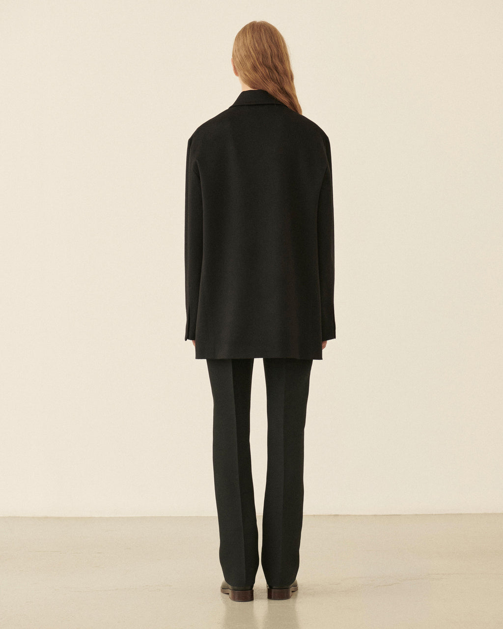 Amaia Jacket in Wool Jacquard, Black - Veronica De Piante