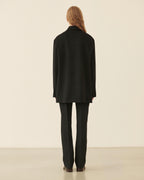 Amaia Jacket in Wool Jacquard, Black - Veronica De Piante