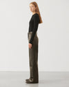 Audrey Trousers in Leather, Black