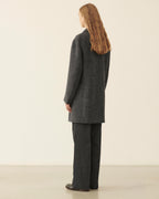 Lucas Coat in Wool Linen, Grey - Veronica De Piante