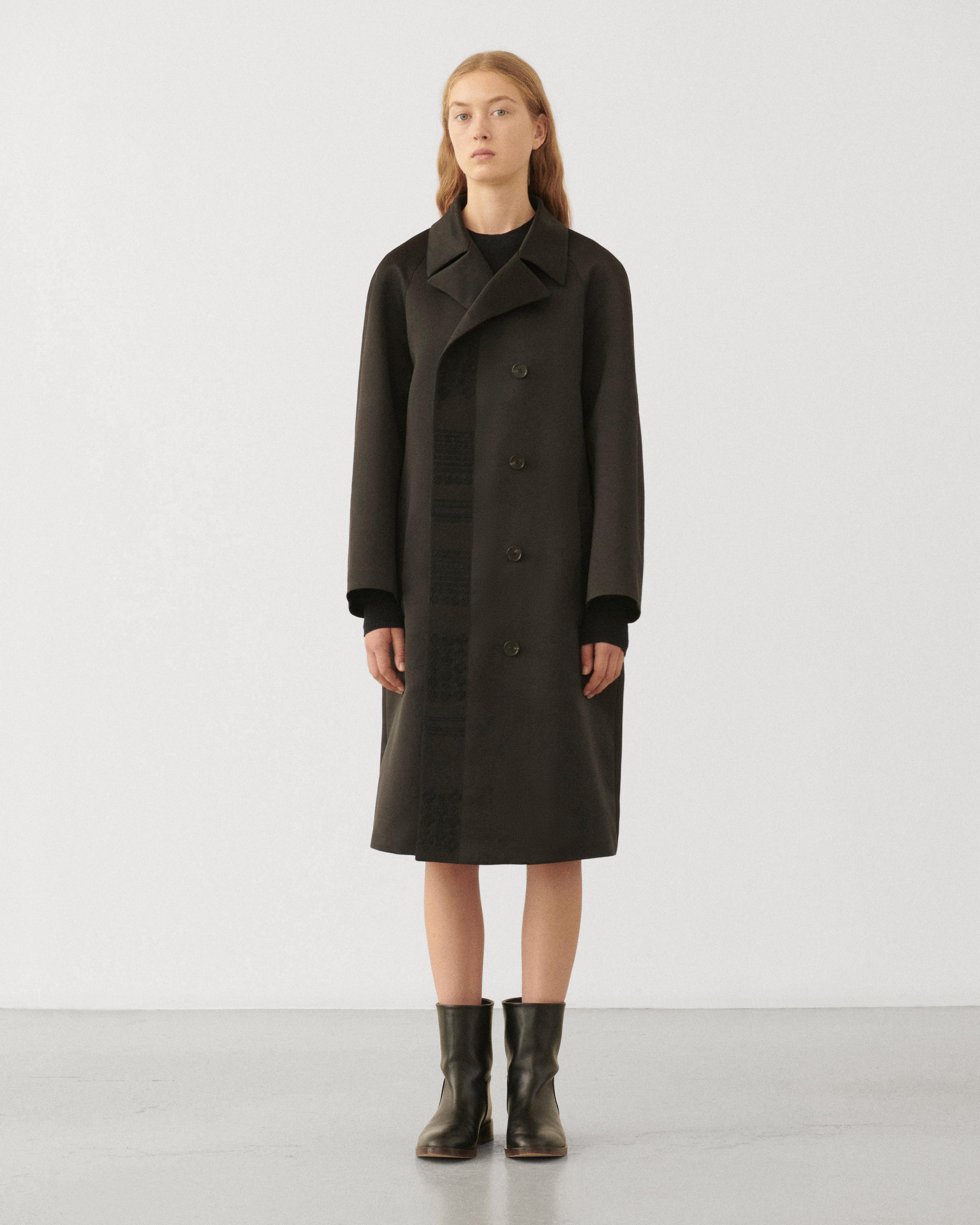 Marlowe Duster in Duchess Silk, Black
