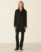 Lucas Coat in Cashmere, Black - Veronica De Piante