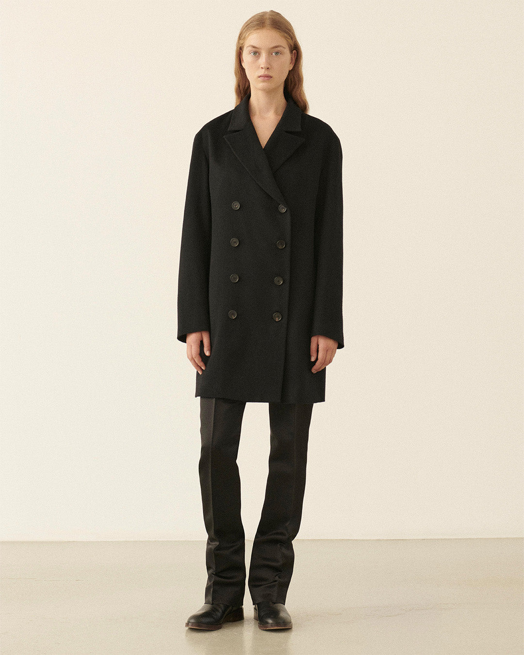 Lucas Coat in Cashmere, Black - Veronica De Piante