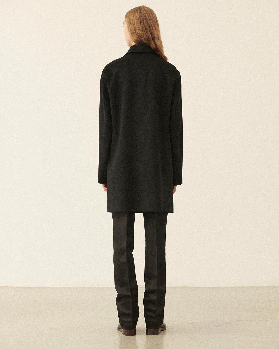 Lucas Coat in Cashmere, Black