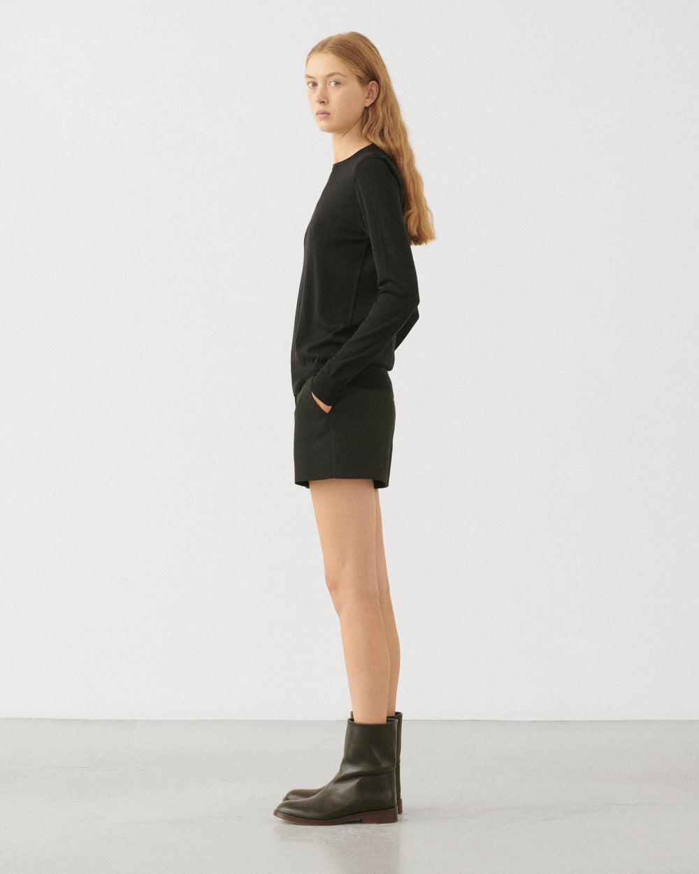 Lucy Sweater in Merino Wool, Black