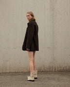 Margaux Ankle Boots in Leather, Limestone - Veronica De Piante
