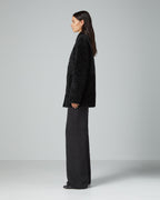 Amaia Jacket in Shearling, Black - Veronica De Piante