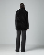 Amaia Jacket in Shearling, Black - Veronica De Piante