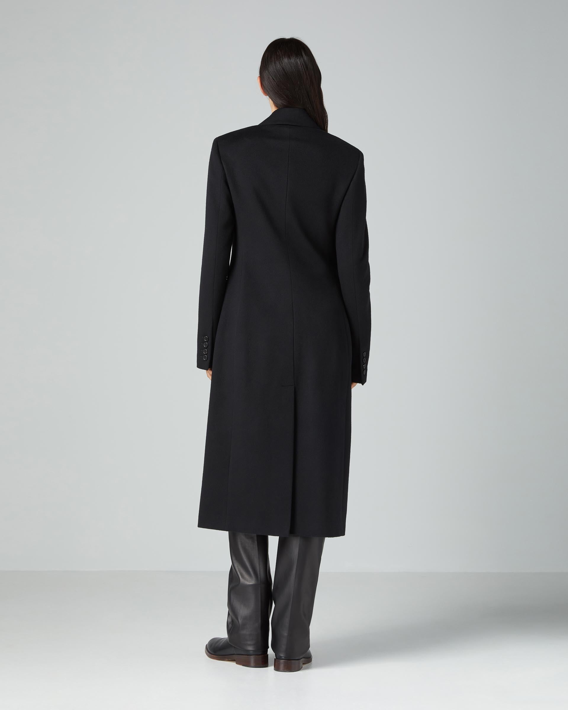 Freya Coat in Cashmere, Black