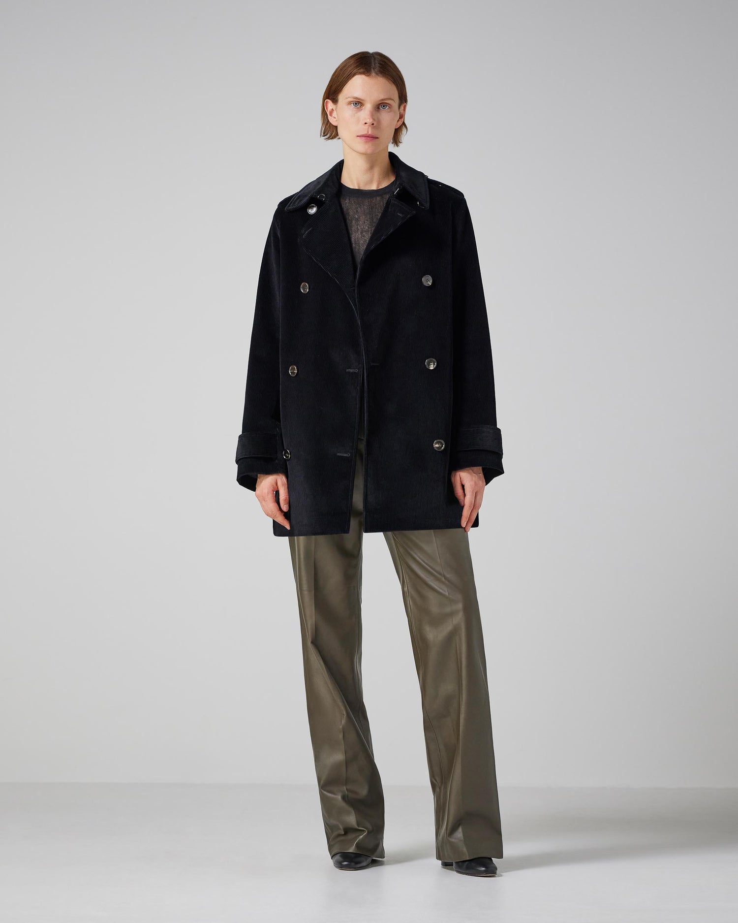 Charlotte Trench in Corduroy, Black