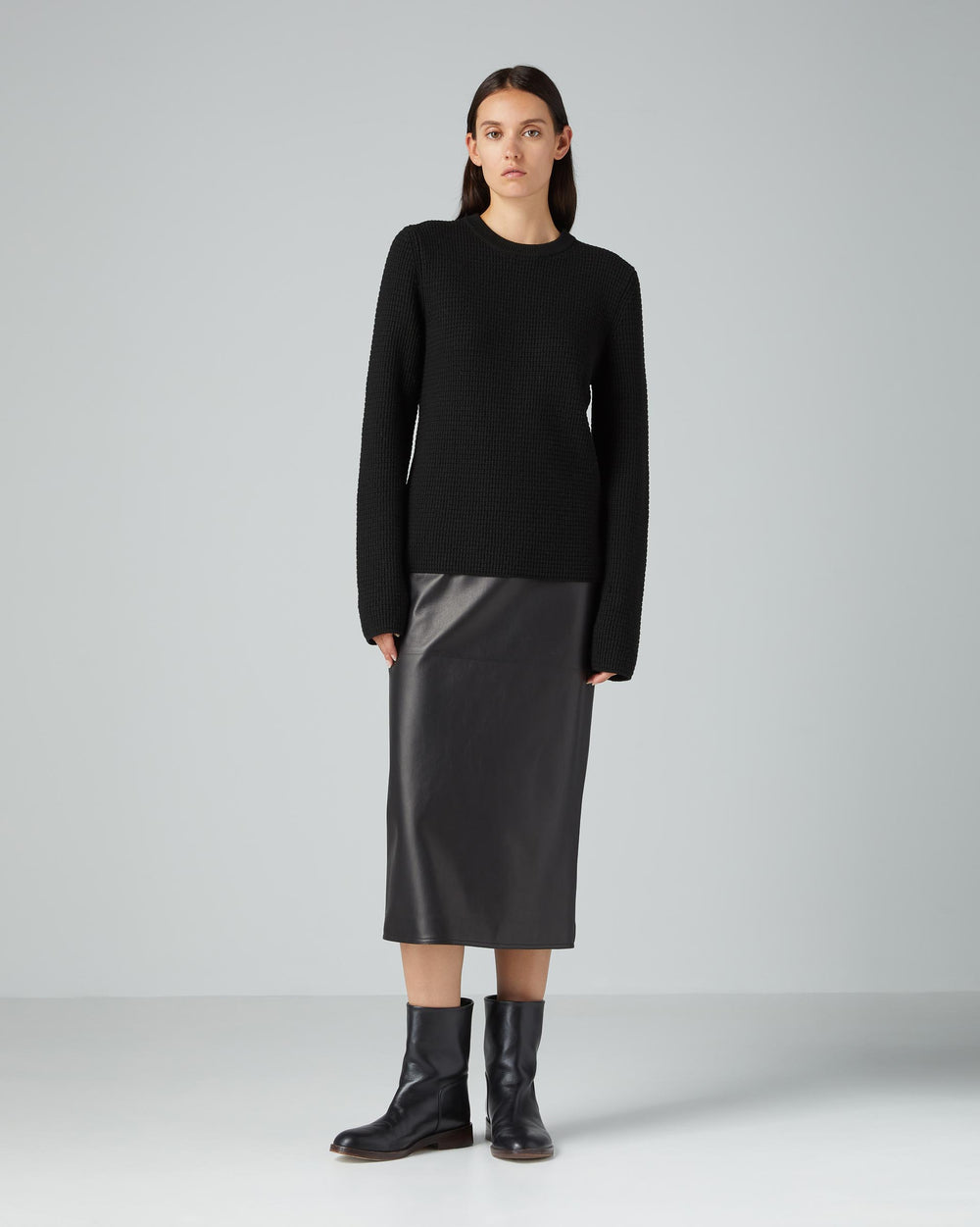 Chloe Sweater in Merino Wool, Black