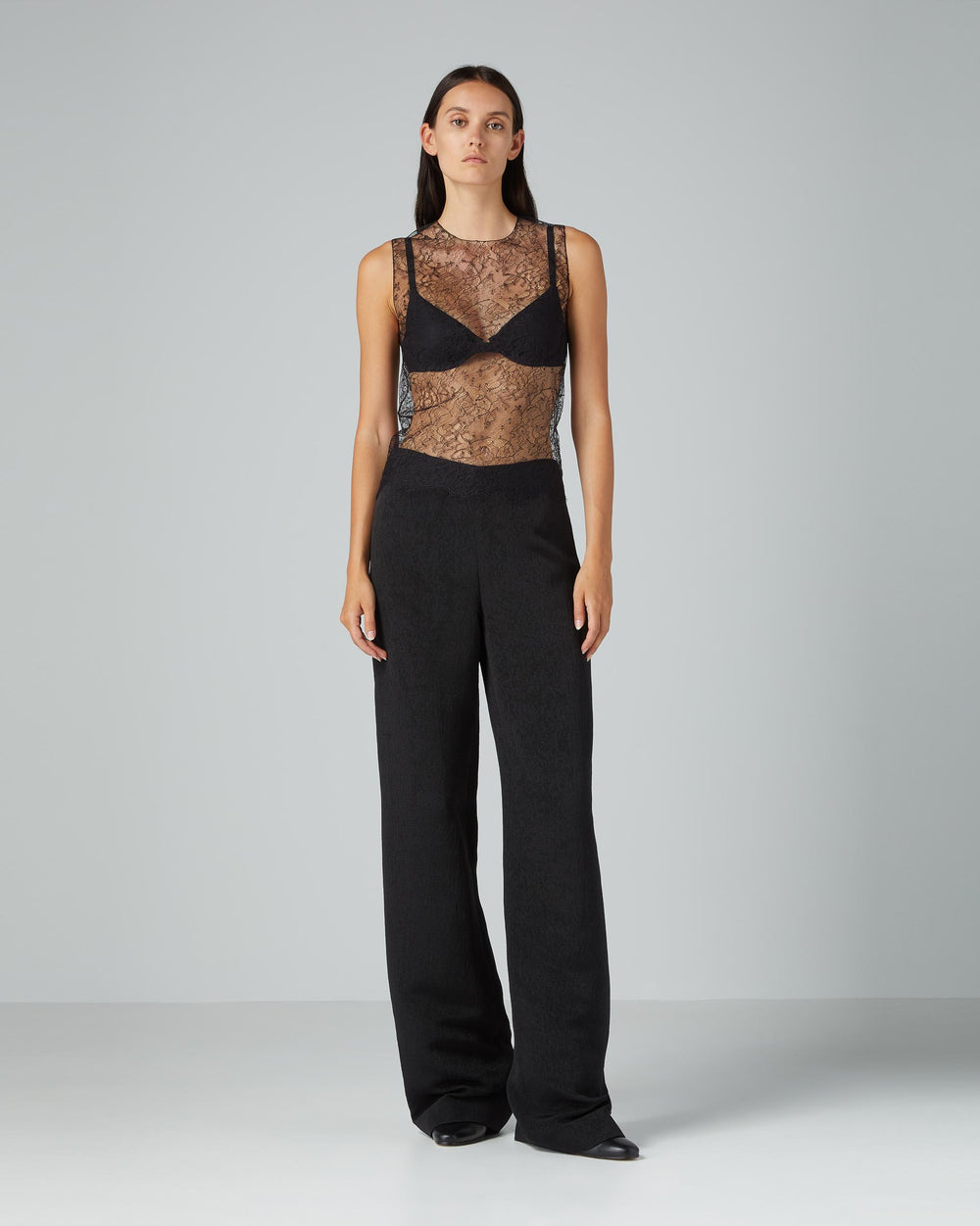 Ginerva Top in Lace, Black