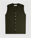 Alice Vest in Merino Wool, Olive