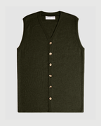 Alice Vest in Merino Wool, Olive