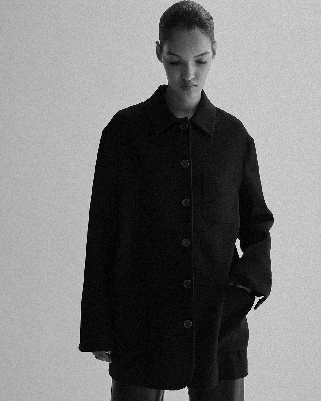 Amaia Jacket in Cashmere, Black - Veronica De Piante