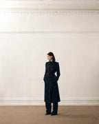 Amara Trench Coat in Cotton, Black - Veronica De Piante
