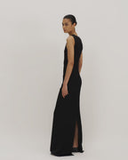Carmen Dress in Viscose Jersey, Black