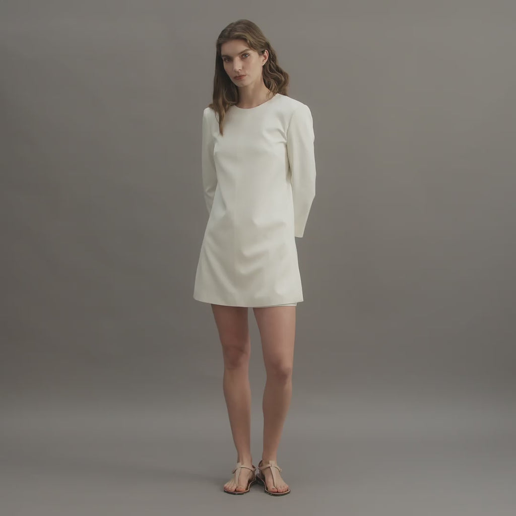 Ambar Tunic in Silk, Off-White